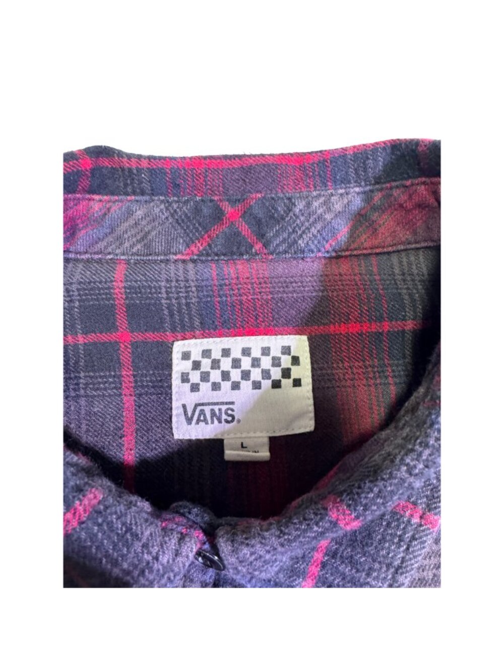 Vans plaid flanel button down shirt